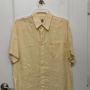 Men's Casual Light Yellow Button Down Shirt